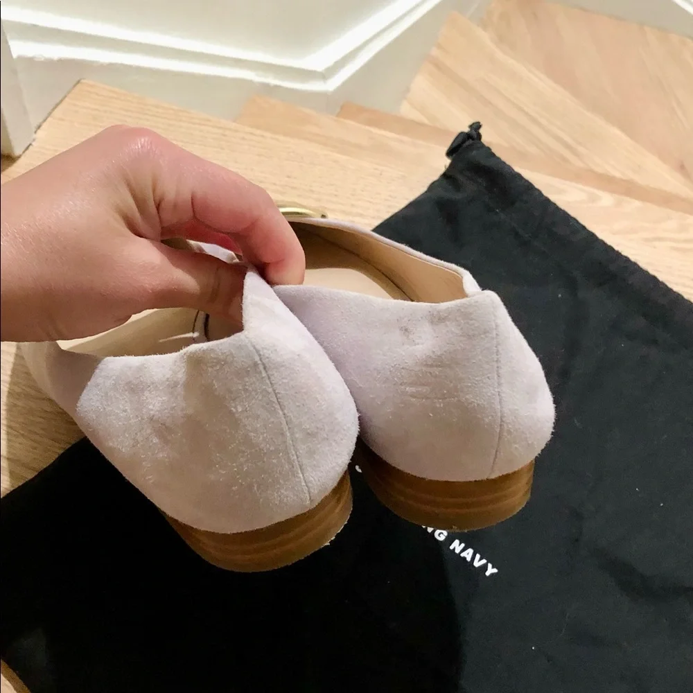 SOMETHING NAVY | S/N | 6.5 | Lavender | Purple | Flats | Gold Buckle | Suede - Picture 4 of 5